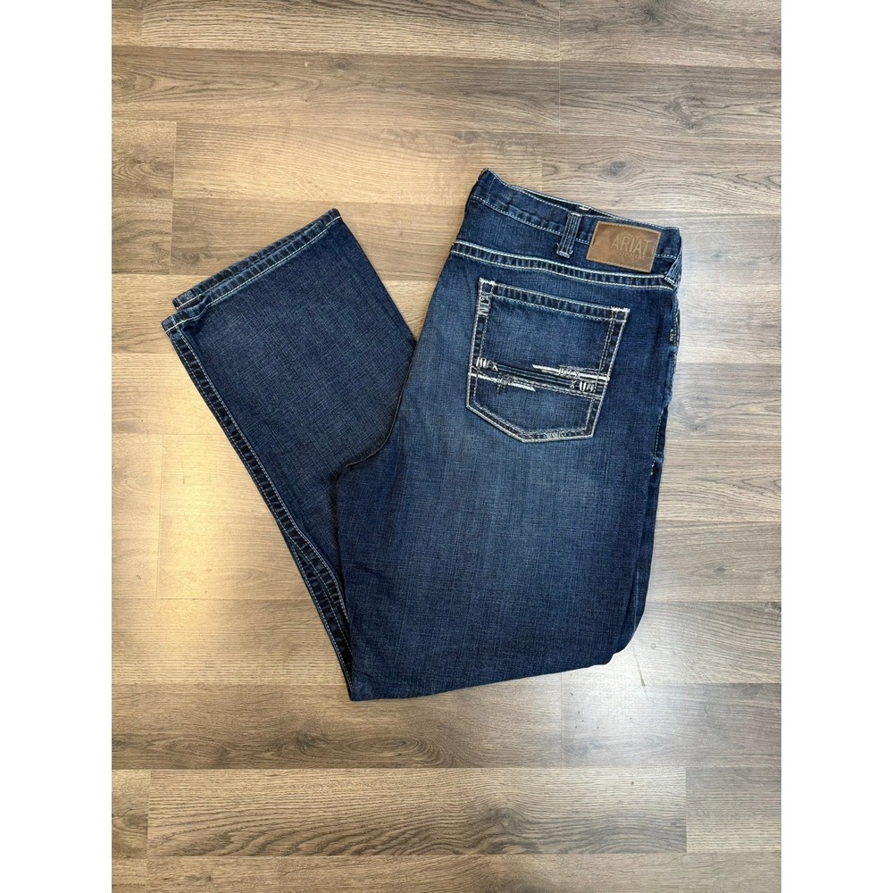 Ariat M4 Relaxed Boot Cut Jeans Mens 44x34 Dark Wash Denim Western